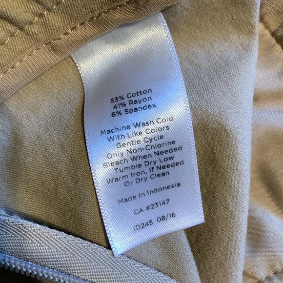 TALBOTS- “Chatham” women khaki pants-size 10 - Picture 6 of 7